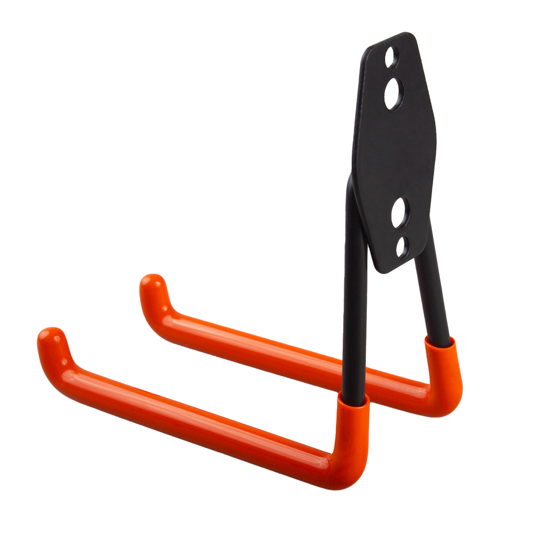 Maclean MC-443 - Ophanghaken - Stalen garage muurbeugel - Wandmontage - Ophangsysteem - voor banden gereedschap ladder slangen en fiets - max 50kg - Zwart / Oranje