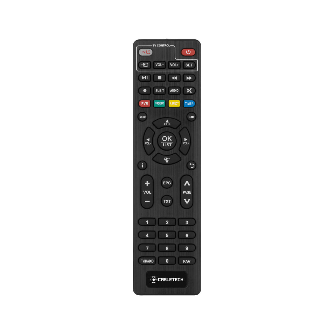 Cabletech remote control for DVB-T tuner decoder URZ0338 URZ0338A, PIL0354
