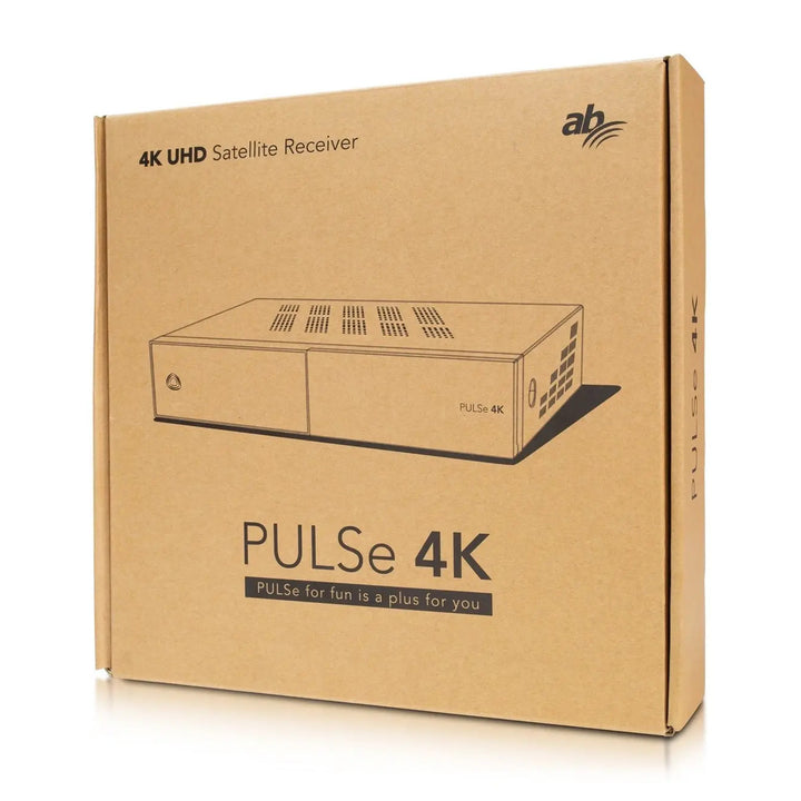 AB PULSe 4K Satellite Receiver With 4K Resolution 8 GB Flash Memory 2 GB DDR4 RAM 2x USB Premium User Experience
