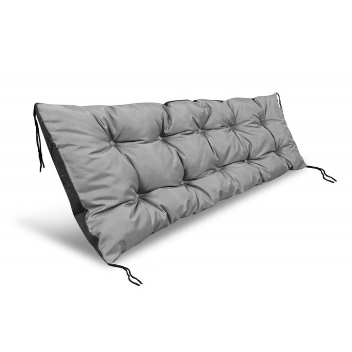 KingGarden Cojín para Banco de Jardín con Funda Impermeable, Asiento Interior y Exterior (Gris, 100x50 cm), PODOGR100/50C-SZ