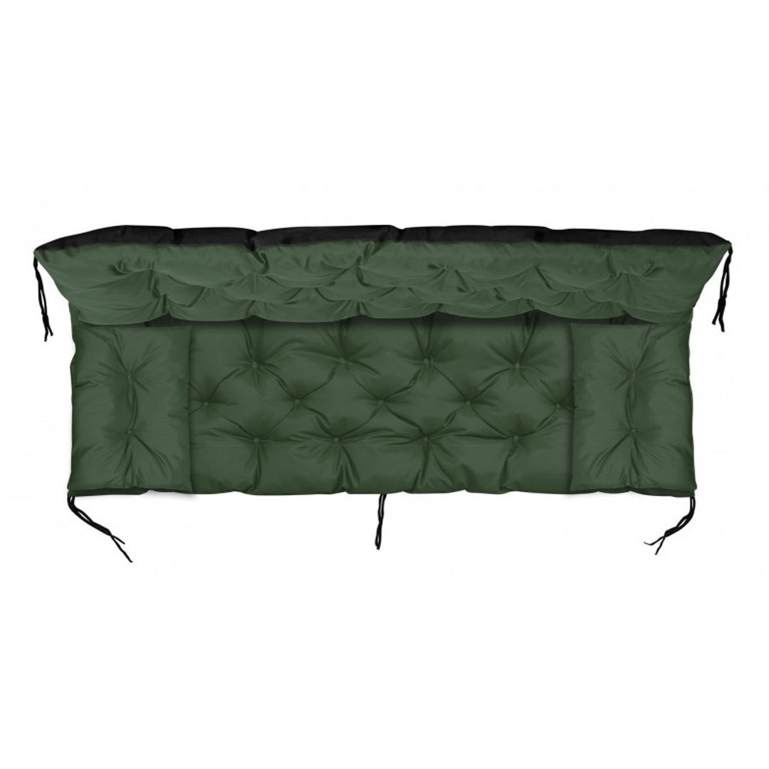 Grünes Garten-Set Schaukelbank Kissen 100x60x50cm + 2 Kissen 42 x 42 cm