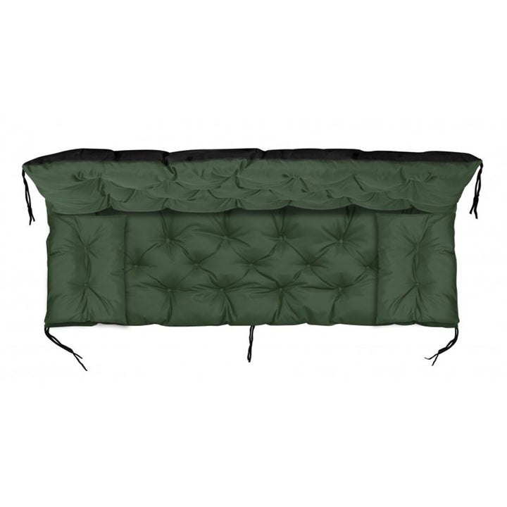 Ensemble de jardin vert 180x60x50cm + 2 coussins 42 x 42 cm