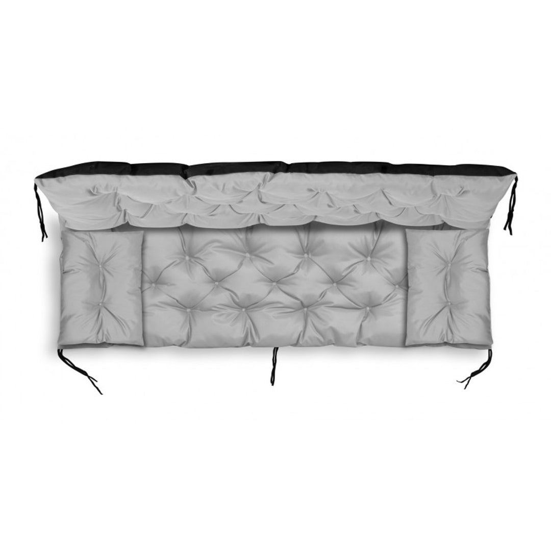 Ensemble de jardin gris clair 100x60x50cm + 2 coussins 42 x 42 cm