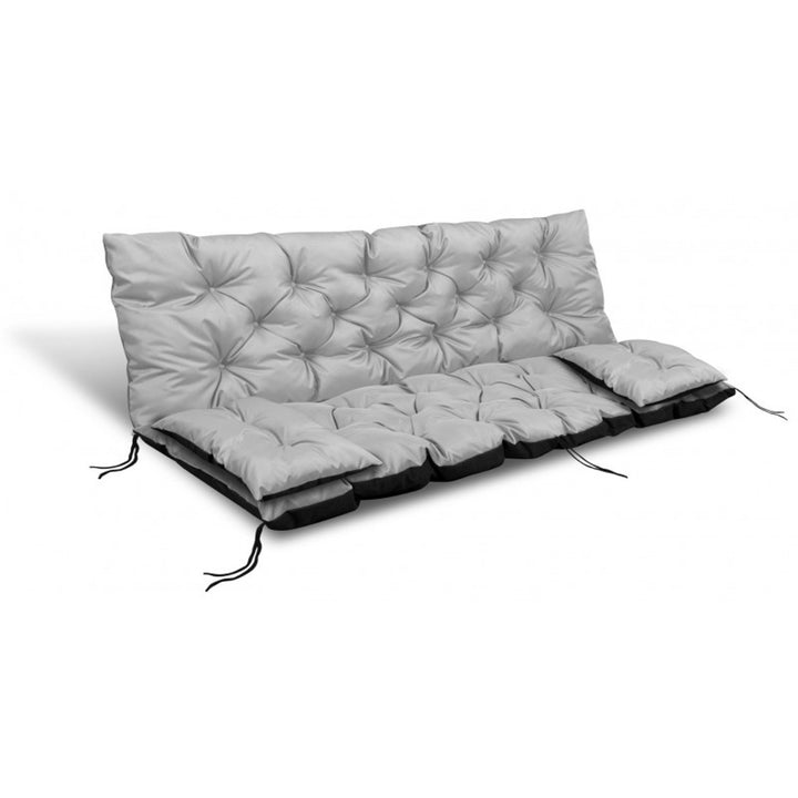 Ensemble de jardin gris clair 100x60x50cm + 2 coussins 42 x 42 cm