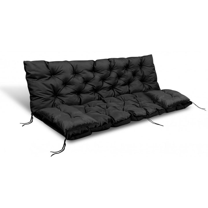 Garden set black 120x60x50cm + 2 cushions 42 x 42 cm