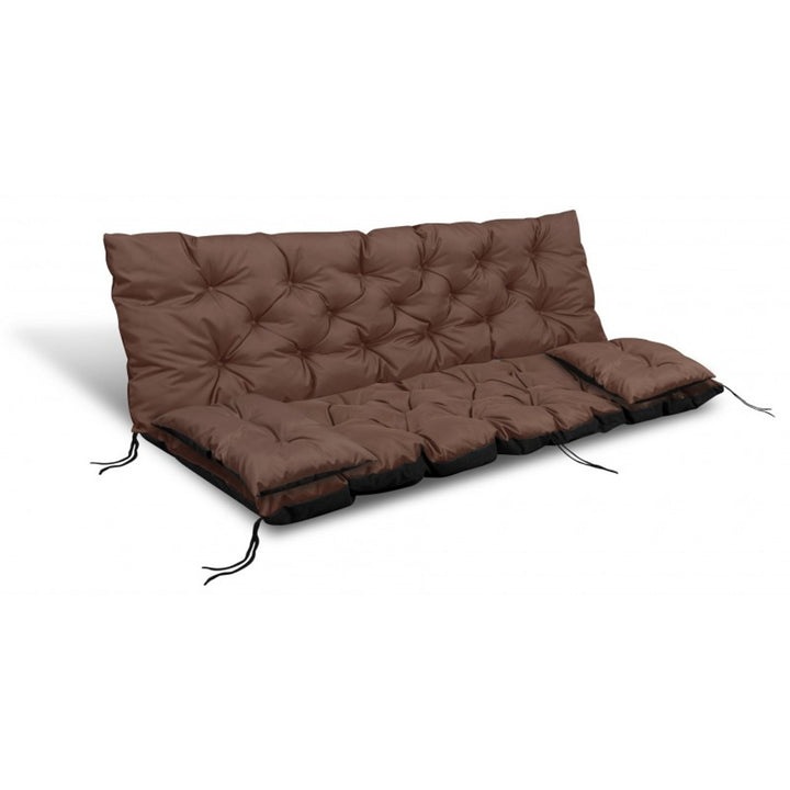 Garden set brown 100x60x50cm + 2 cushions 42 x 42cm