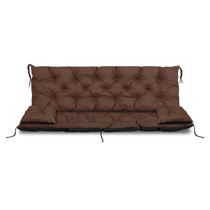 Garden set brown 120x60x50cm + 2 cushions 42 x 42cm