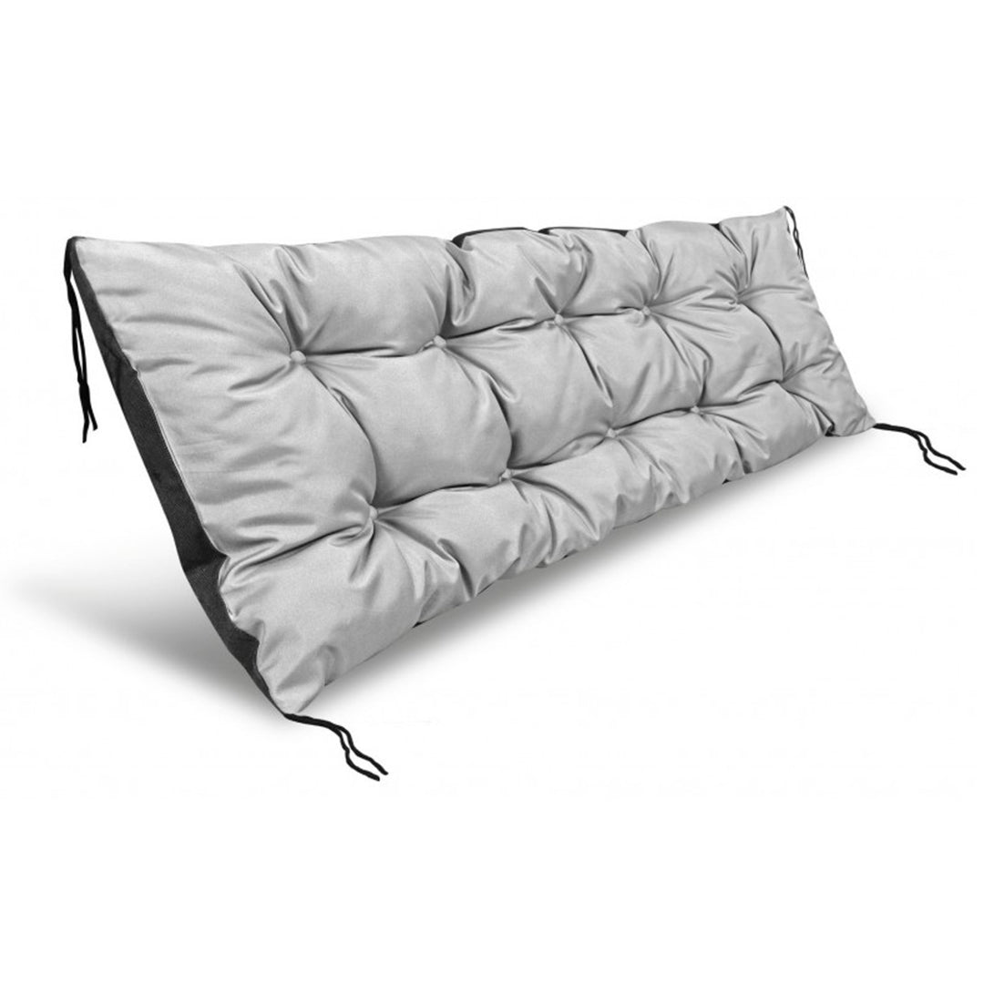 KingGarden Cojín para Banco de Jardín con Funda Impermeable, Asiento Interior y Exterior (Gris Claro, 120x40 cm)