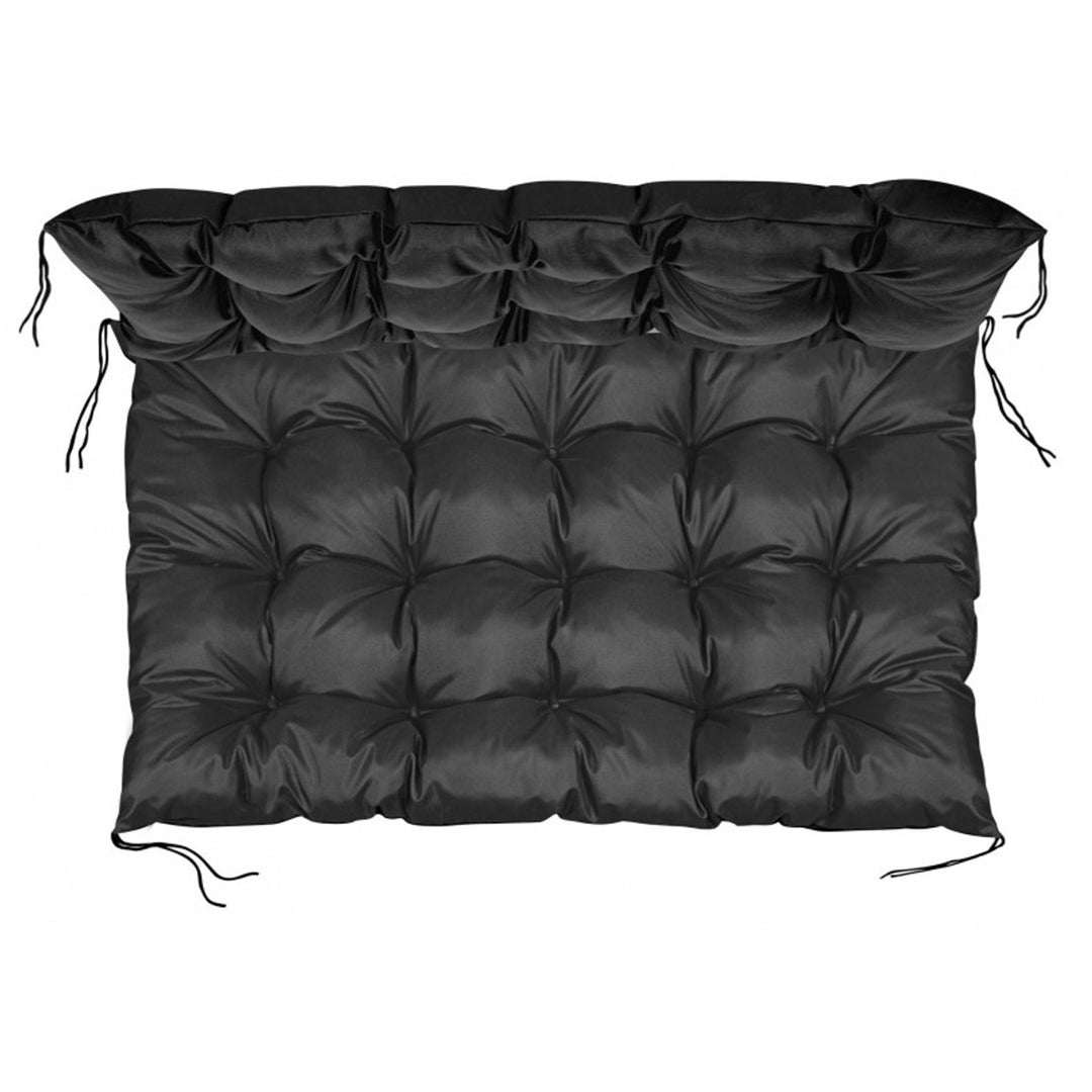 Coussin de jardin en palette imperméable noir 120x80 cm banc d'EUROPALETTE en noir