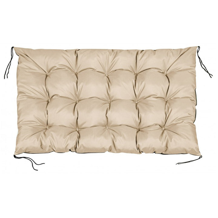 KingGarden Cojín para Banco de Jardín con Funda Impermeable, Asiento Interior y Exterior (Beige, 120x80 cm)