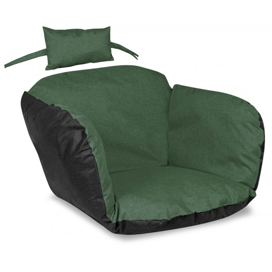 Coussin de jardin 112x113 cm pour nid de cigogne chaise suspendue imperméable vert