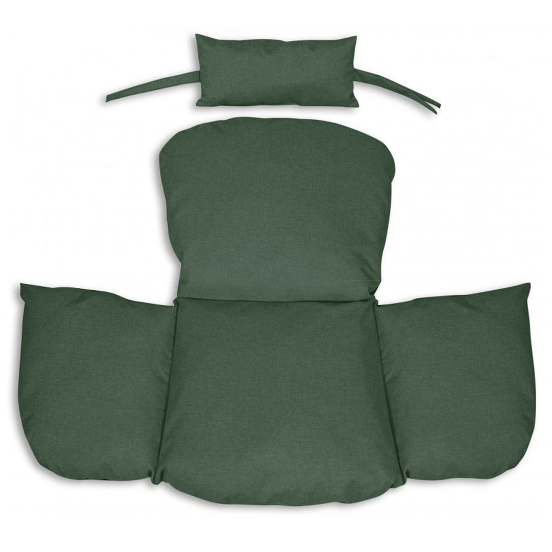 Coussin de jardin 112x113 cm pour nid de cigogne chaise suspendue imperméable vert