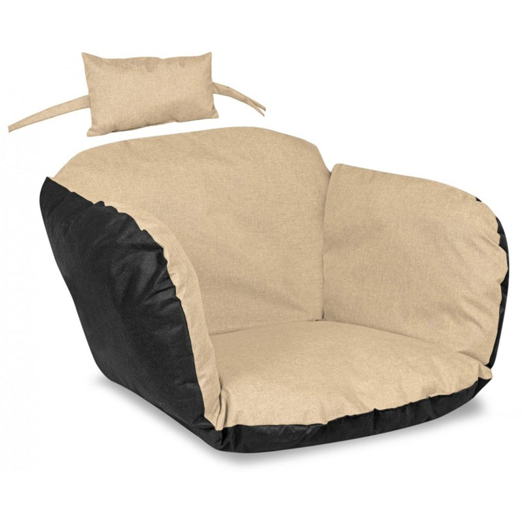 Garden cushion 112x113 cm for stork's nest hanging chair waterproof beige