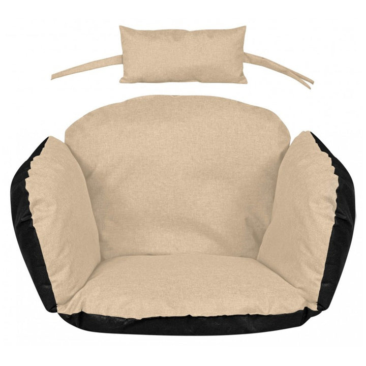 Garden cushion 112x113 cm for stork's nest hanging chair waterproof beige