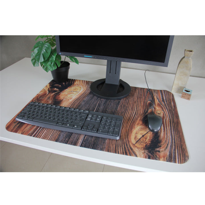 Bertoni's felt desk pad, sized at 50x70 cm, presents an intriguing Wood design, blending sophistication with practicality for your workspace.