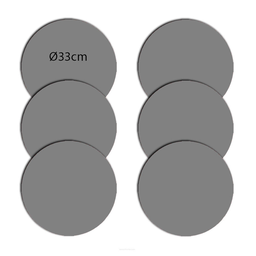 Bertoni Round Vinyl Table Mat Set – 6 Pieces, 33 cm Diameter