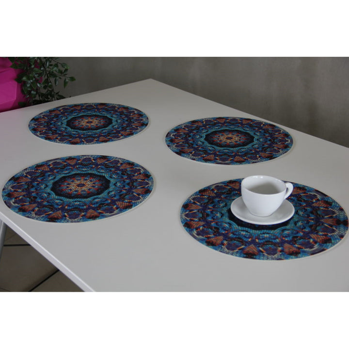 Set de tapis de table Bertoni, 4 pièces, rond, 33 cm, Barcelona