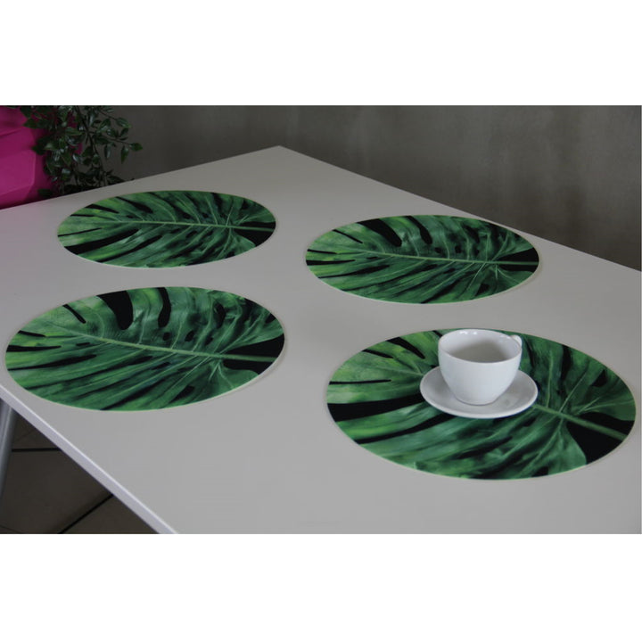 Set de tapis de table Bertoni, 4 pièces, rond, 33 cm, Galapagos Night