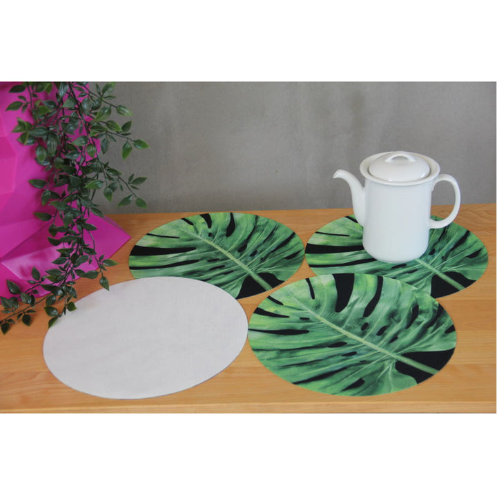 Bertoni Round Table Mat Set, 4 Pieces, 33 cm, Stylish and Durable Galapagos Night