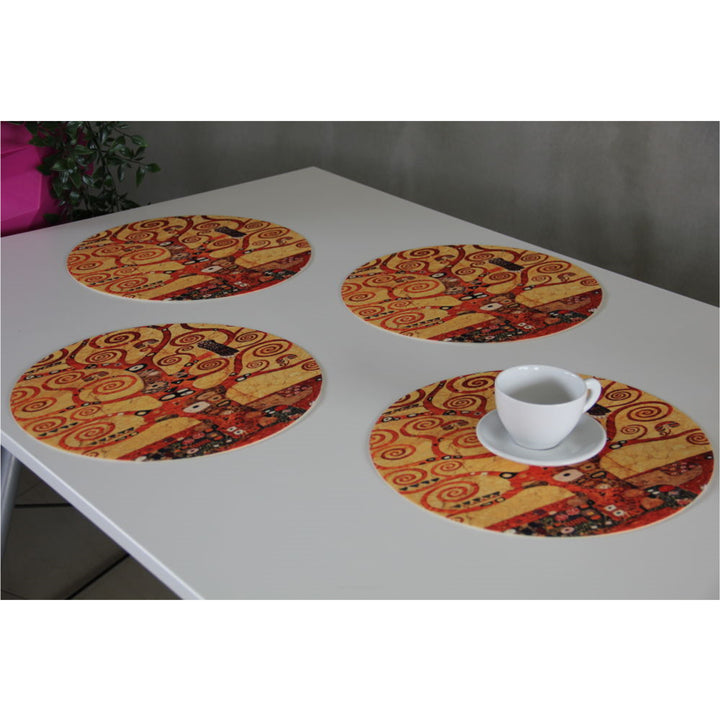 Bertoni Round Table Mat Set, 4 Pieces, 33 cm, Stylish and Durable, Artdeco