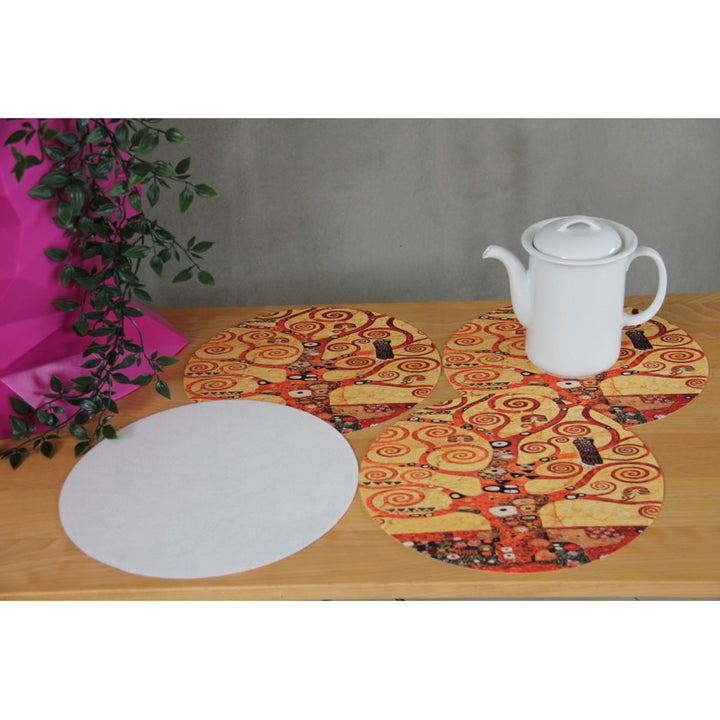 Bertoni Round Table Mat Set, 4 Pieces, 33 cm, Stylish and Durable, Artdeco