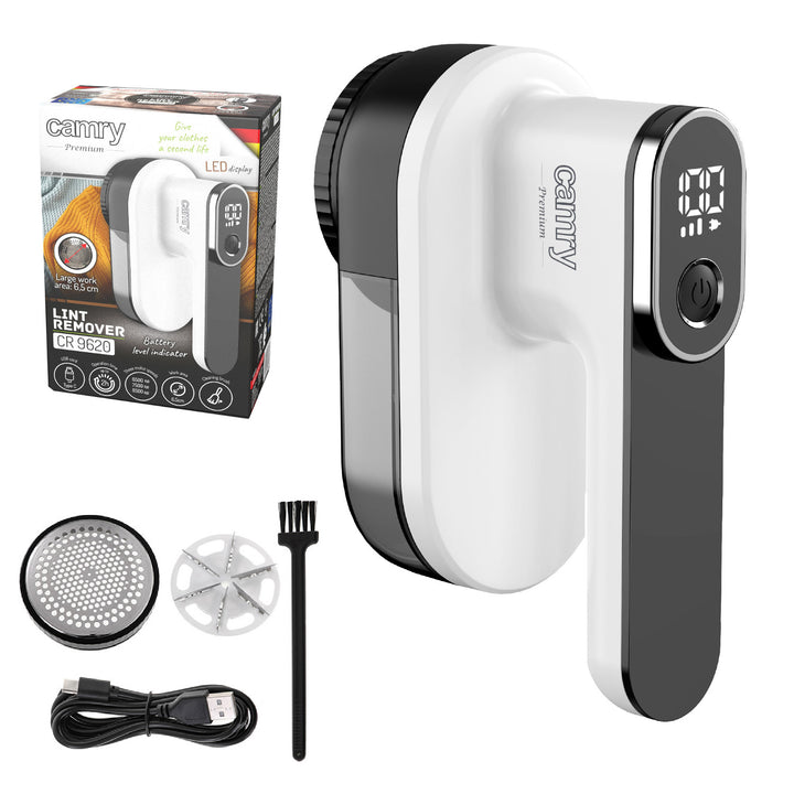 Camry Tissue-Rasierer, LCD-Display, Li-Ion-Akku, weiß und schwarz, CR 9620