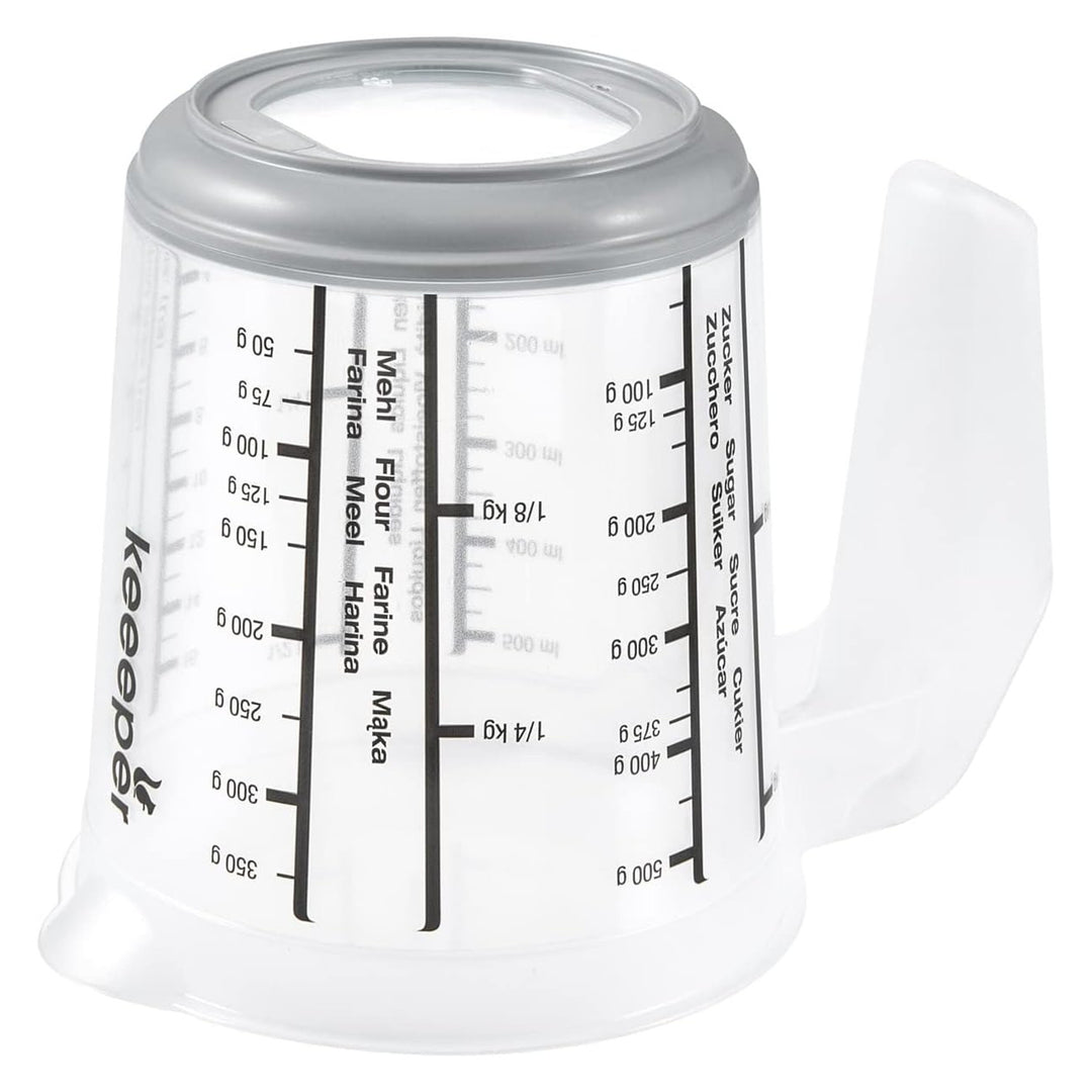 Keeeper measuring jug, non-slip, with handle, 0.5l, nordic grey, Masimmo