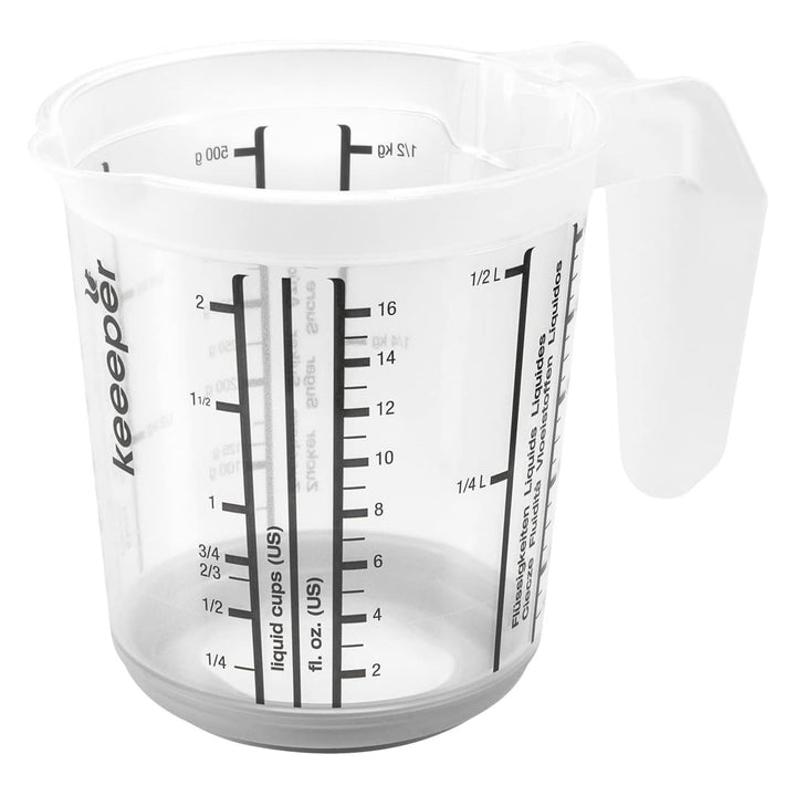 Keeeper measuring jug, non-slip, with handle, 0.5l, nordic grey, Masimmo