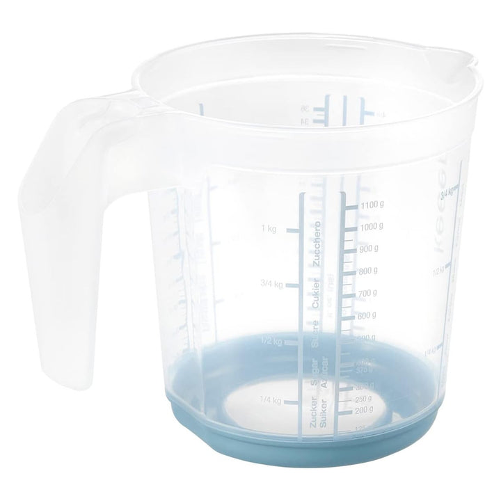 Keeeper measuring jug, non-slip, with handle, 1l, nordic blue, Masimmo