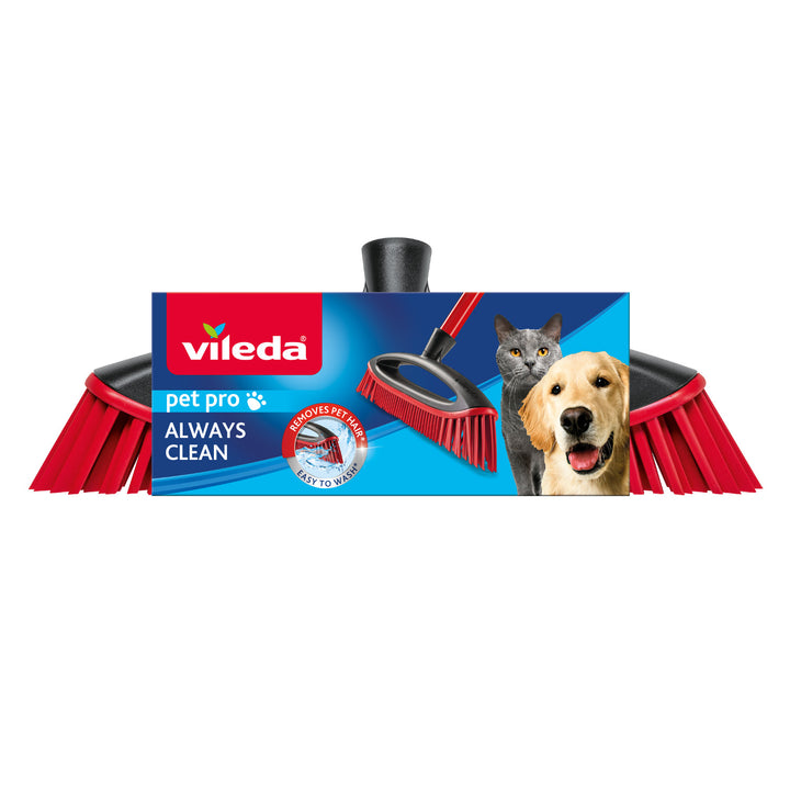 Vileda Pet Pro Escobilla para Escoba Inserto Cepillo de Goma Always Clean