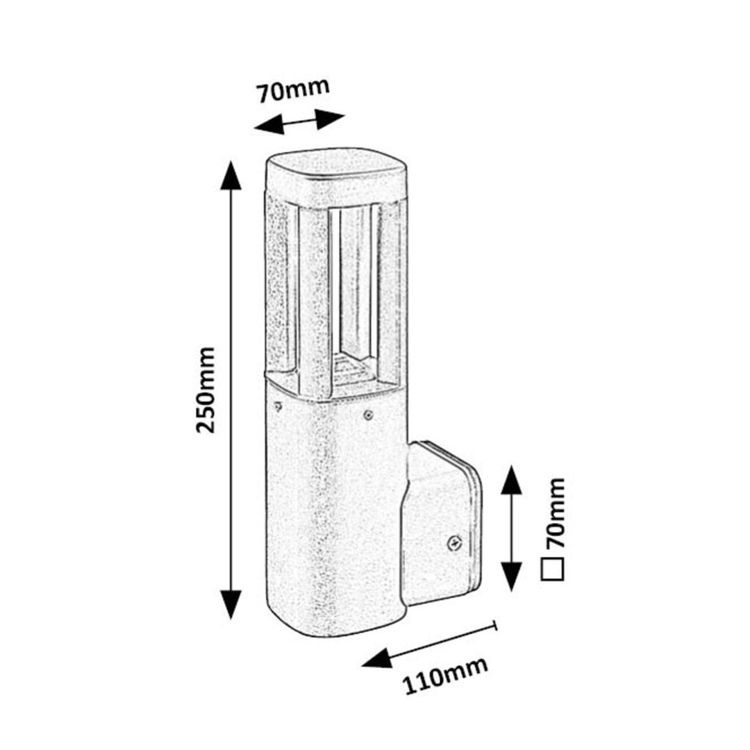 Rabalux Kalisz Wall Lamp, Outdoor Light, Exterior Luminaire, LED 7W, IP54