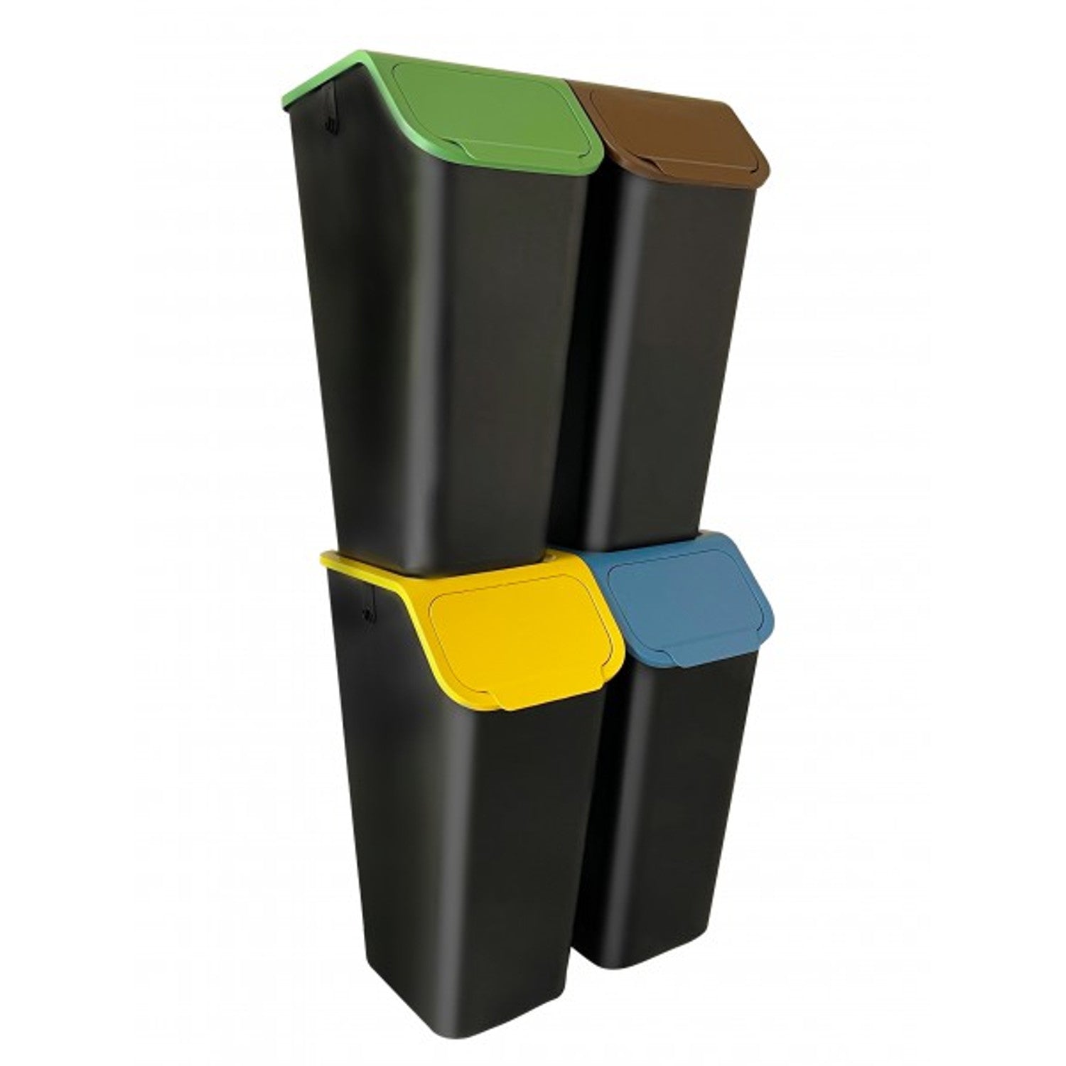 Practic container set, segregation, 4x35l, black, Bini 10103435 ...