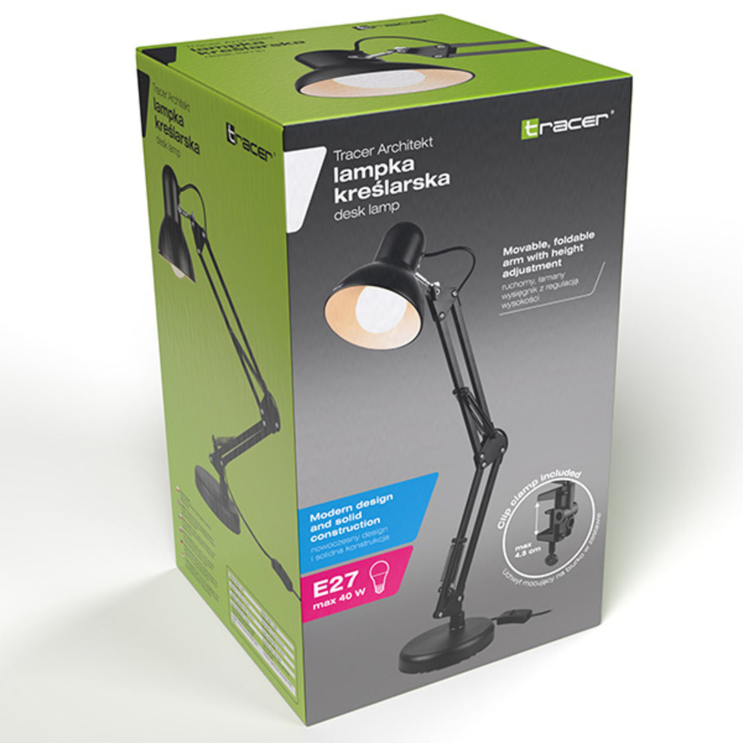 Tracer Zeichenlampe, Schreibtischlampe, E27 Gewinde, max 40W, Architekt