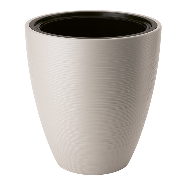 Gobi 40 Light Grey Plastic Pot Casing with Insert, Suitable for Both Indoor and Outdoor Settings