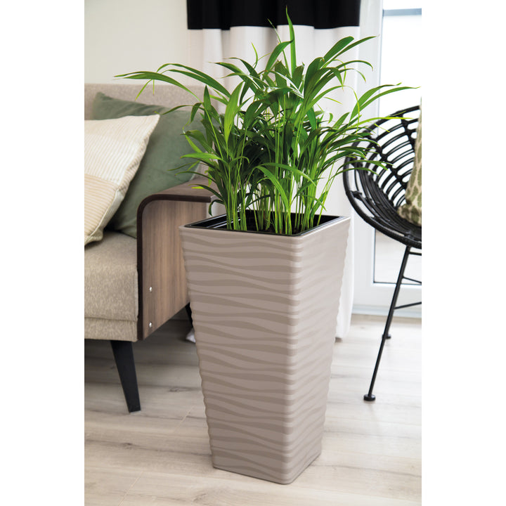 Sahara Dunes Slim Quadrat 30 cm grau-beige Gehäuse für drinnen und draußen