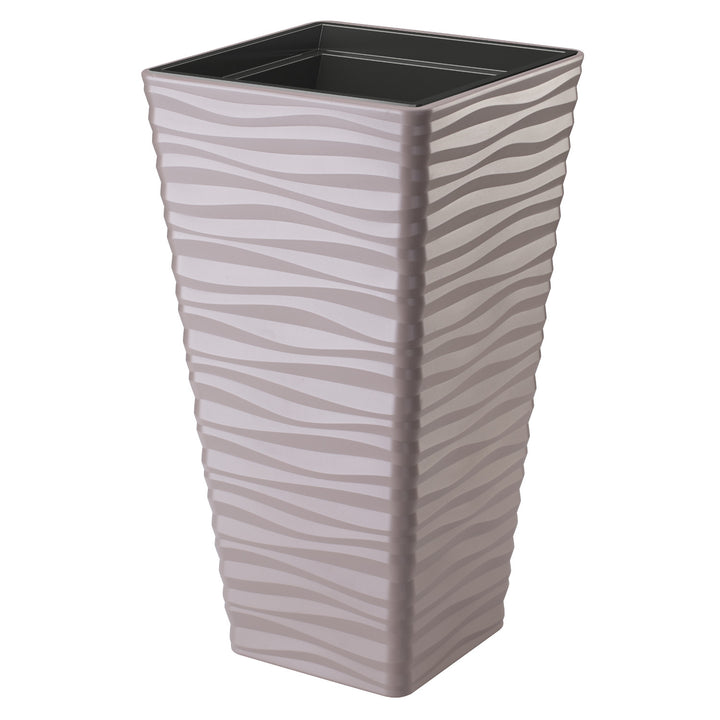 Sahara Dunes Slim square 30 cm gray-beige casing for indoors and outdoors