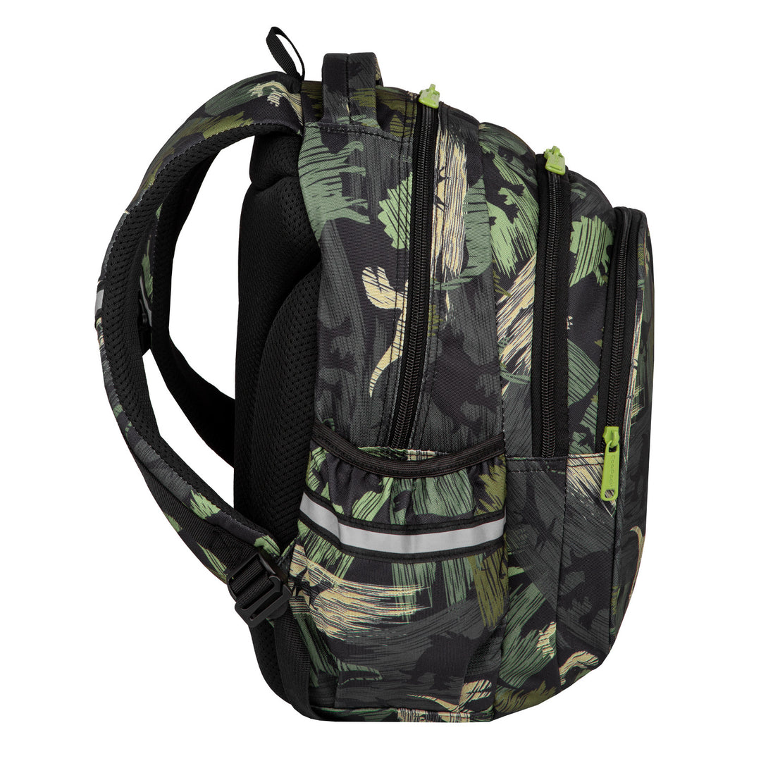 Coolpack Youth Backpack with 3 Compartments and Contoured Back - Jerry Adventure Park Design