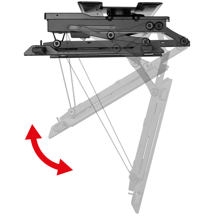 Maclean MC-490 Soporte de techo eléctrico para TV, soporte TUYA, VESA máx. 600x400, giratorio 90º, 32"-75", Carga max. 35kg