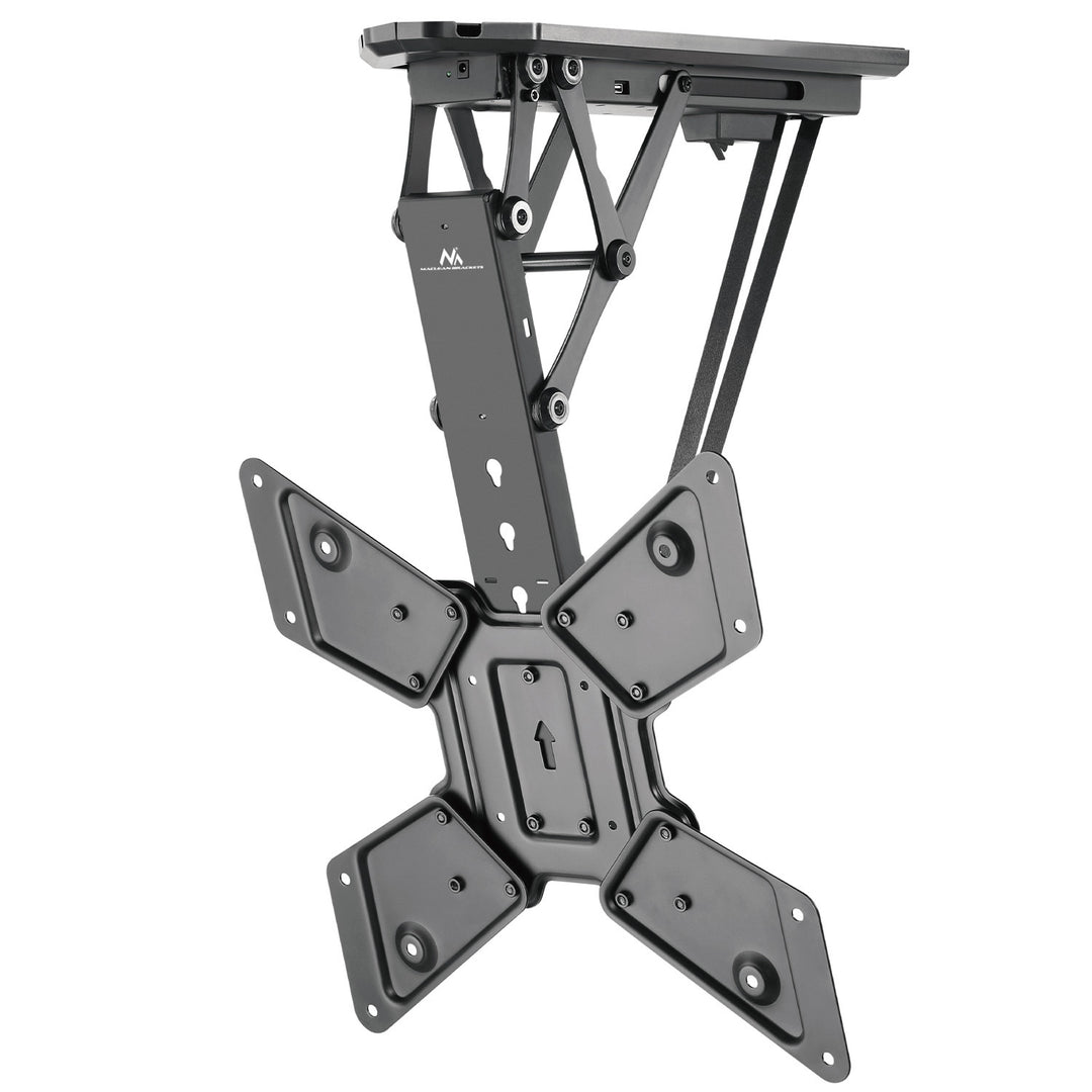 Maclean MC-492 Soporte de techo eléctrico para TV, soporte TUYA, VESA máx. 600x400, mando a distancia, 23"-55", Carga max. 30kg