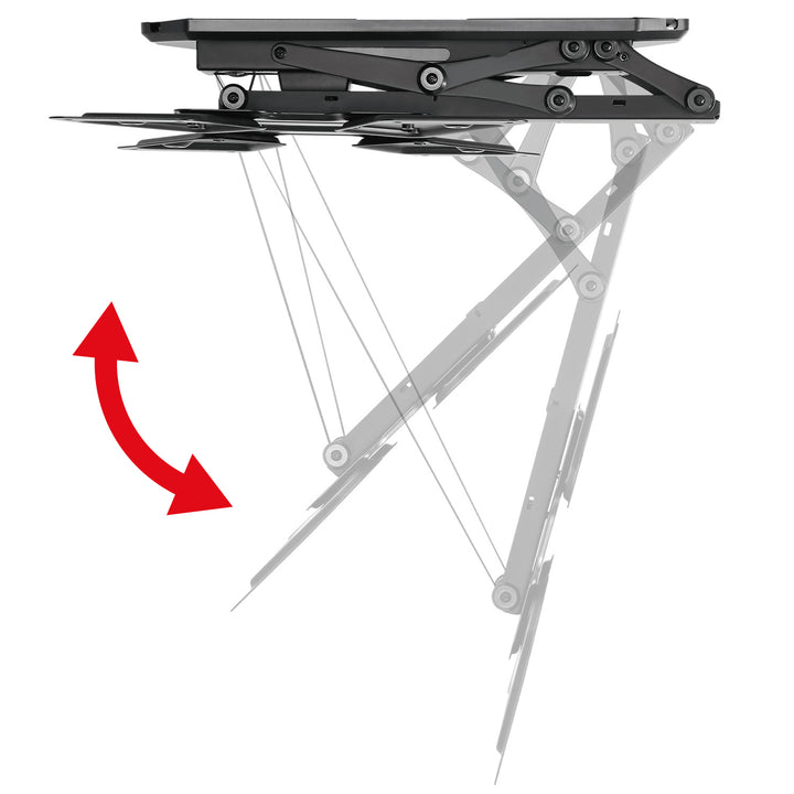 Maclean MC-492 Soporte de techo eléctrico para TV, soporte TUYA, VESA máx. 600x400, mando a distancia, 23"-55", Carga max. 30kg