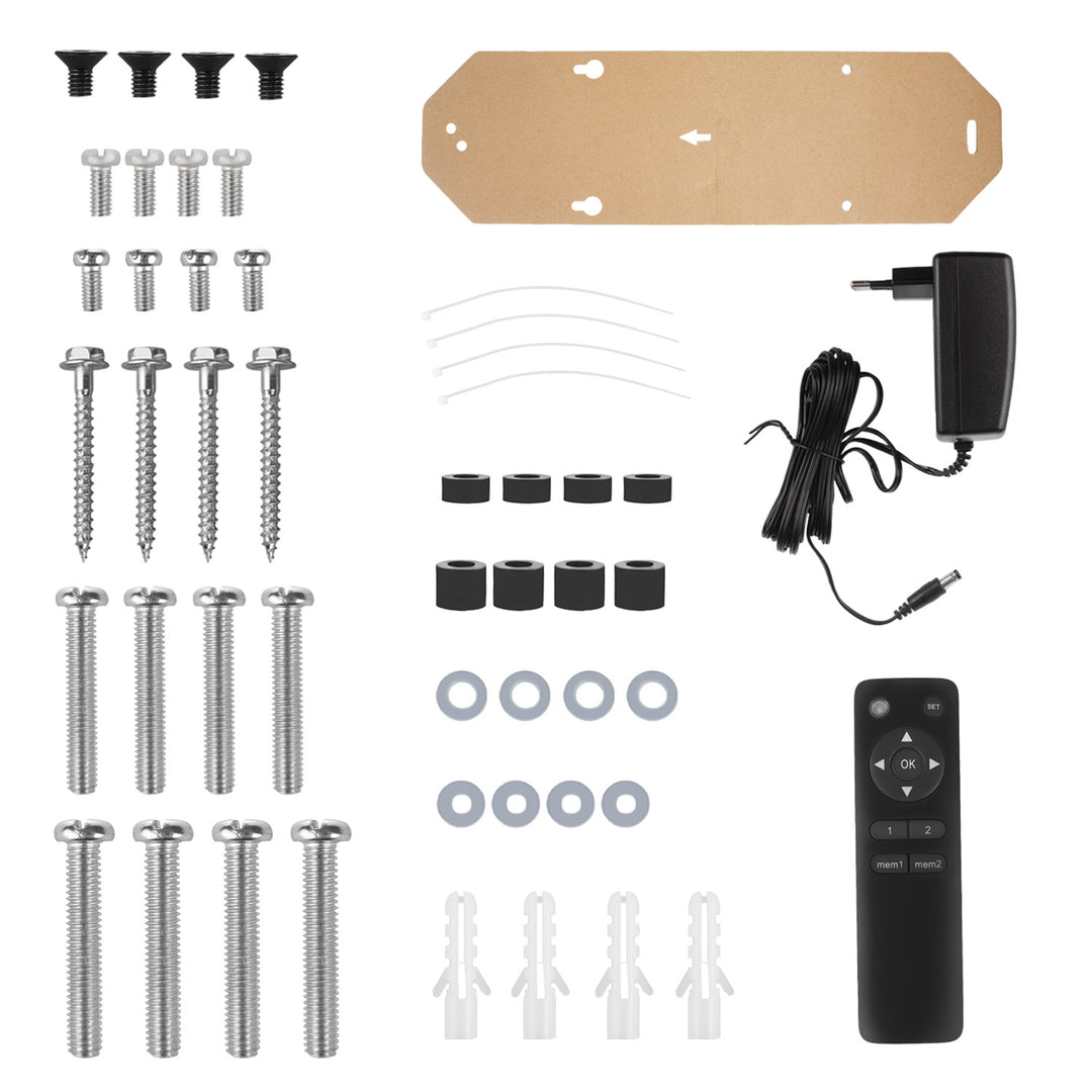 Maclean MC-492 Soporte de techo eléctrico para TV, soporte TUYA, VESA máx. 600x400, mando a distancia, 23"-55", Carga max. 30kg