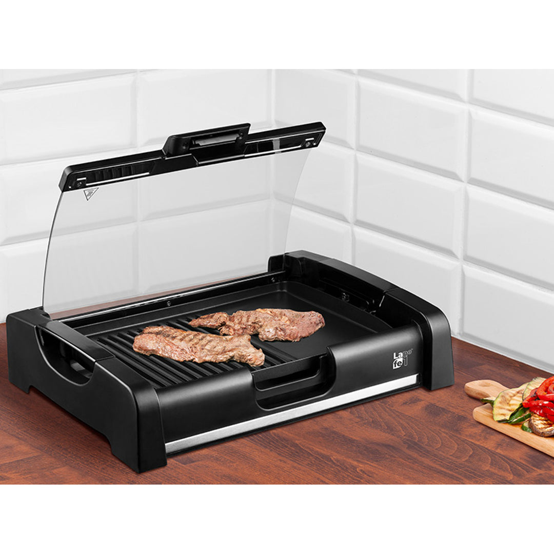 Lafe Electric Grill with Lid, 1650W, Adjustable Thermostat, GRL003