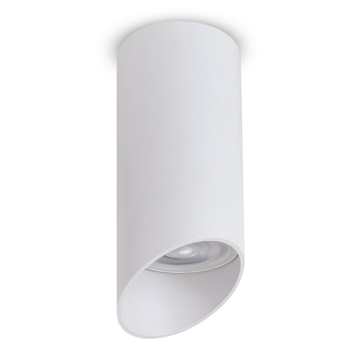 Maclean MCE360 W Luminaria/tubo de superficie, spot, redondo, aluminio, GU10, 55x130mm, blanco