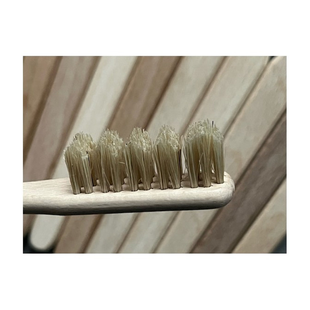 Starmann Wooden Toothbrush with Natural Pig Bristles, Model SDZD - Eco-Friendly, Durable, and Gentle Oral Care Solution