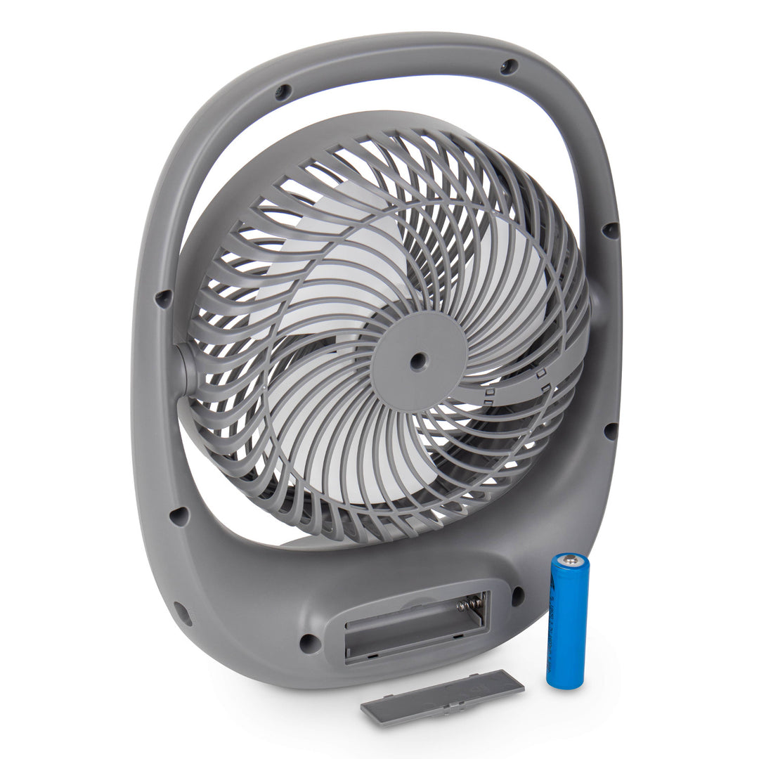 Ventilateur Blaupunkt, portable, rechargeable 1800 mAh, USB, 3 vitesses, gris, APF301