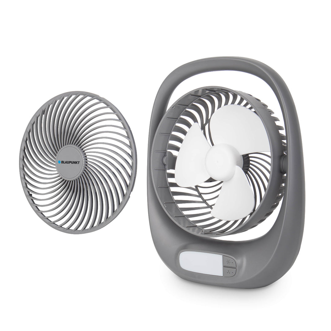 Ventilateur Blaupunkt, portable, rechargeable 1800 mAh, USB, 3 vitesses, gris, APF301