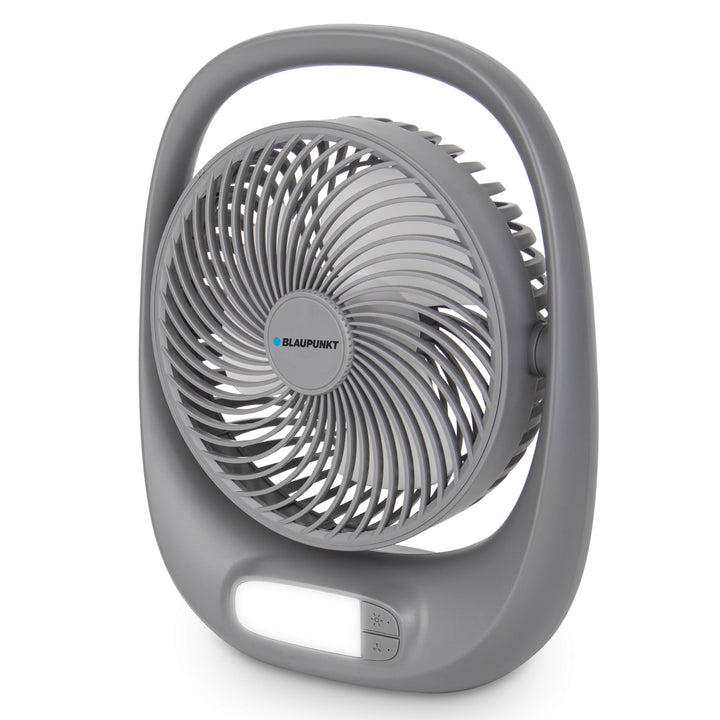 Ventilateur Blaupunkt, portable, rechargeable 1800 mAh, USB, 3 vitesses, gris, APF301