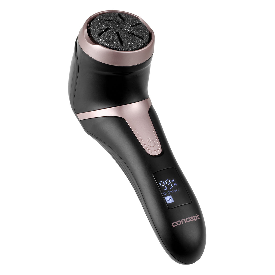 Concept PN3020 Electric Callus Remover with Vacuum LCD Display Waterproof 3 Replacement Heads 2 Speeds Feet Heel File Pedicure USB Rechargeable