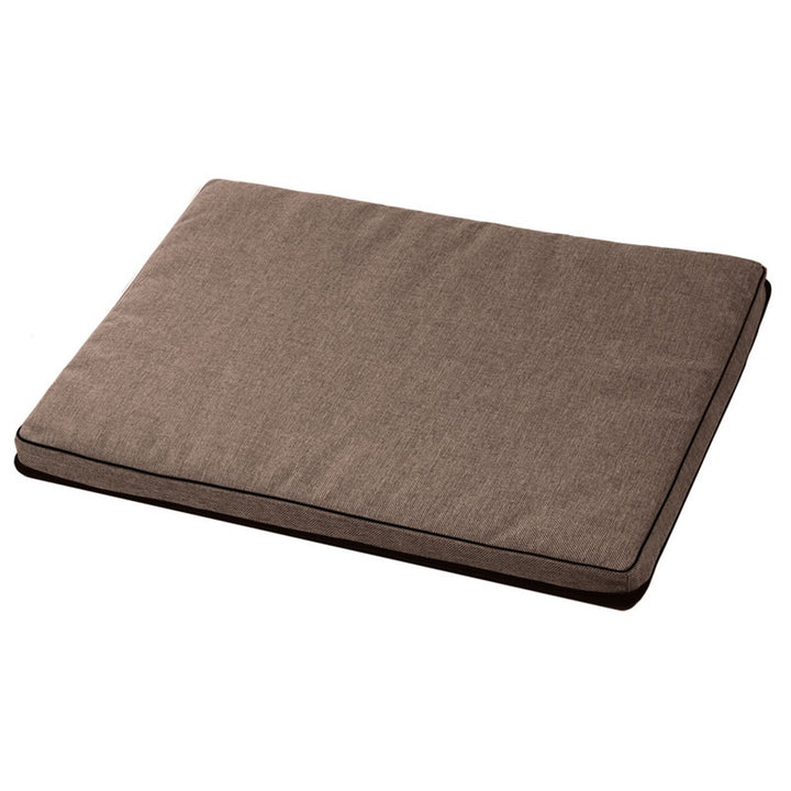 Mestizo Leon Standard Cama Colchón para Perro y Gato, Funda Extraible, Lavable (65x50 cm, Marrón con borde negro) ML-5-BRO-B-S