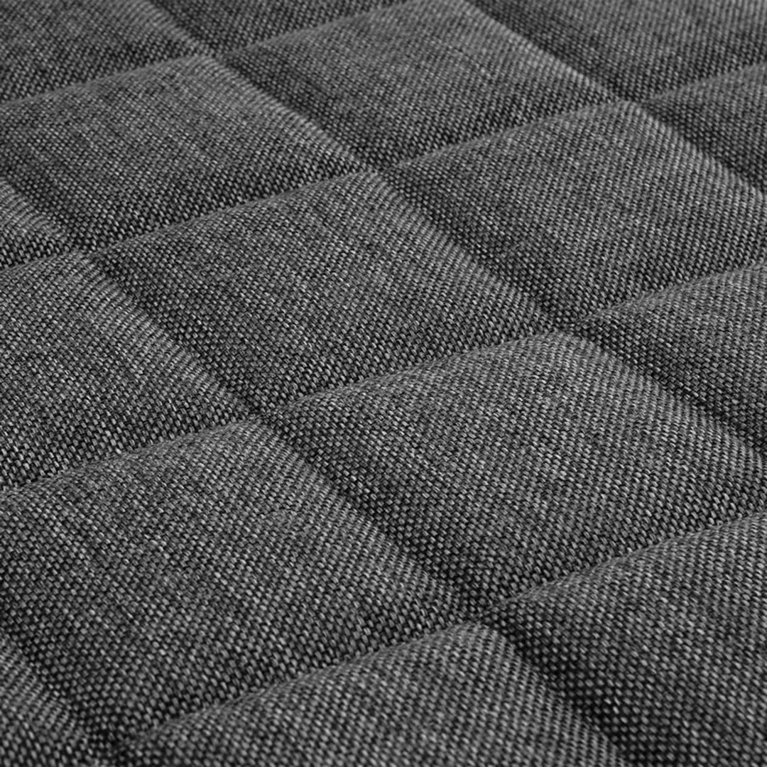 Mestizo Leon Checked Cama Colchón para Perro y Gato, Funda Extraible, Lavable (65x50 cm, Gris oscuro con borde blanco) MLCH-5-STE-W-S